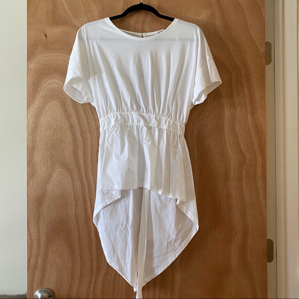 Zara open back asymmetric top